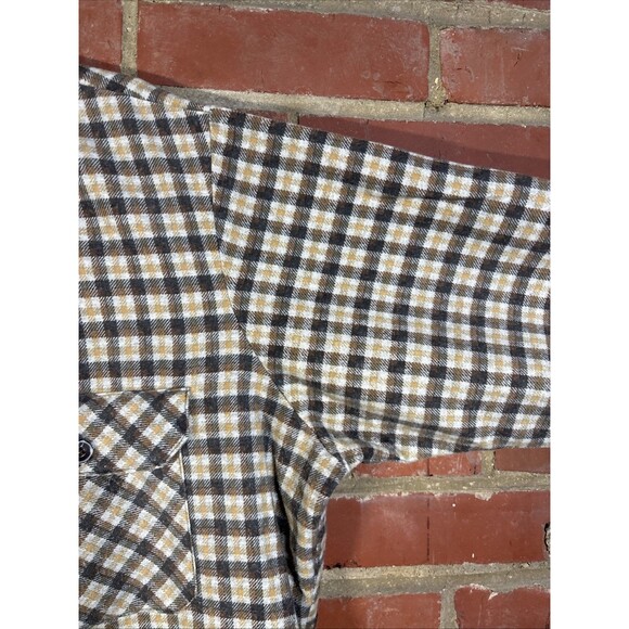 Vintage 70s Fieldmaster Flannel Shirt Sears Grunge Unique Button Up Adult Large - Picture 6 of 6